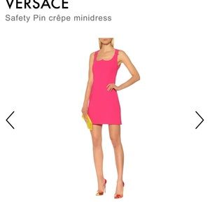 NWT VERSACE Pink safety Pin Dress SZ 44